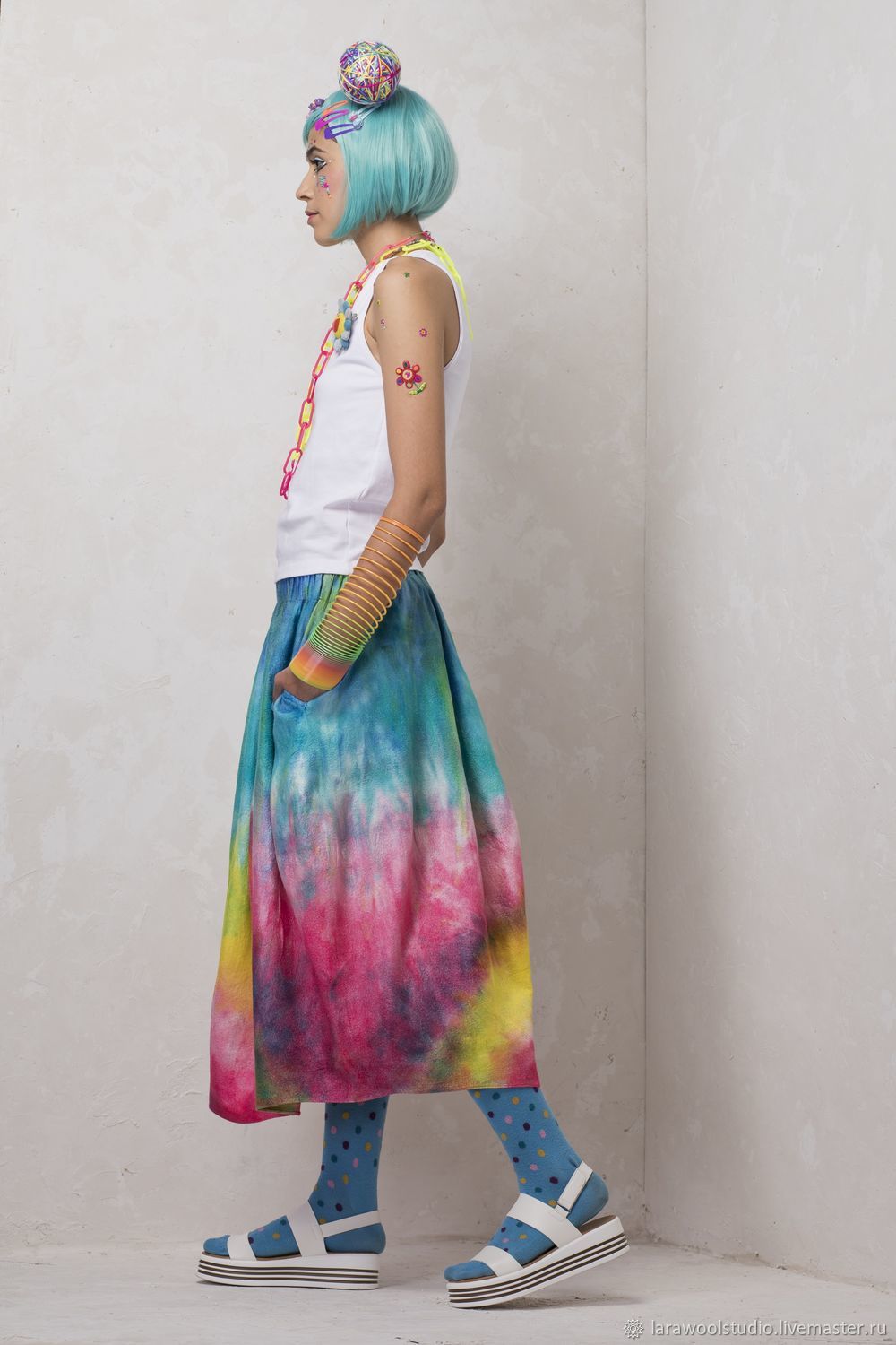 Цветная юбка балон с карманами в интернет-магазине на Ярмарке Мастеров ...