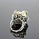 Splendor ring made of 925 sterling silver and pyrite with growths IV0008. Rings. Sunny Silver. My Livemaster. Фото №5