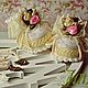 Винтажные пинетки с нотками цветочного шика. Пинетки. Агуленька (agulenka). Интернет-магазин Ярмарка Мастеров.  Фото №2