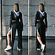 Women's wide trousers with buttons, black summer trousers with stripes. Pants. Lara (EnigmaStyle). My Livemaster. Фото №4