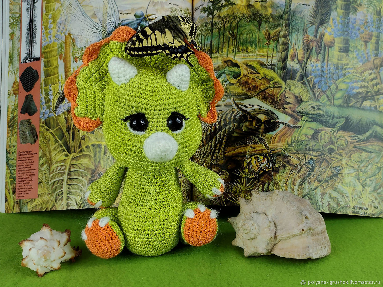 Мягкая вязаная амигуруми игрушка динозаврик в интернет-магазине Ярмарка ...