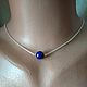 Order Mini necklace Sapphire ' Blue, blue, blue..'925, Minimalism. Rimliana - the breath of the nature (Rimliana). Livemaster. . Necklace Фото №3