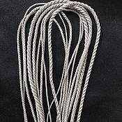 Украшения handmade. Livemaster - original item Gaitan silk cord Platinum Platinum without lock 60 cm. Handmade.