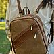  Women's Leather Light Brown Backpack Bag Mod. CP27-452. Backpacks. Natalia Kalinovskaya. My Livemaster. Фото №4