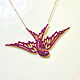 Ruby swallow on a silver chain buy. Pendants. luxuryclub. Online shopping on My Livemaster.  Фото №2