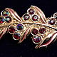 GARNET Brooch Vintage EUROPE 1960 Twig. Vintage brooches. From USSR. Online shopping on My Livemaster.  Фото №2