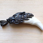 Украшения handmade. Livemaster - original item Fang wolf (mother) bronze black rhodium. Handmade.