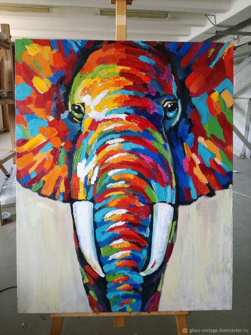 Слоны в стиле поп арт