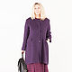 Пальто из шерсти цвета violet art.131a. Пальто. MUHA (vintagechic). Интернет-магазин Ярмарка Мастеров.  Фото №2