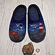 Order Felted Slippers for men 'For the traveler' 43r. Юлия Левшина. Авторский войлок COOLWOOL. Livemaster. . Slippers Фото №3