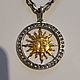 Colgante SOL, Dios SOL SURYA, oro plata, RUSIA, Vintage pendants, Moscow,  Фото №1