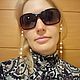 Chains for glasses: pearl. Chain for glasses. Elena (luxus-stil). Ярмарка Мастеров.  Фото №4
