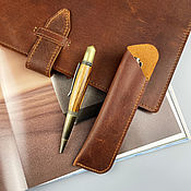 Канцелярские товары handmade. Livemaster - original item Leather case for pen. Handmade.