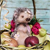 Куклы и игрушки handmade. Livemaster - original item hedgehog with flowers. Handmade.