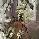 Заказать Apple branch, oil painting on canvas, white flowers in a vase. Mariya Roeva  Kartiny maslom (MyFoxyArt). Ярмарка Мастеров. . Pictures Фото №3