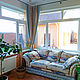Curtains for the winter garden with blue piping. Curtains. Designer-Mart (designer-mart). My Livemaster. Фото №4