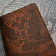 Обложка на паспорт кожаная с гравировкой герба, Обложка на паспорт, Тула,  Фото №1
