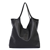 Сумки и аксессуары handmade. Livemaster - original item bag package leather black shopper bag t shirt bag string bag large. Handmade.
