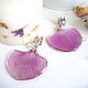 Earrings with Real Lilac Orchid Petals Rhodium Butterfly. Earrings. WonderLand. My Livemaster. Фото №4