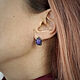 Комплект с чароитом, серьги и кольцо, мельхиор. Комплекты украшений. JewelryStudioGem. Ярмарка Мастеров.  Фото №4