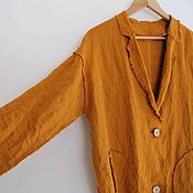 Одежда handmade. Livemaster - original item Summer linen coat in boho style. Handmade.