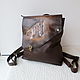 Leather backpack with engraving to order for Olga. Backpacks. Innela- авторские кожаные сумки на заказ.. My Livemaster. Фото №6
