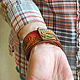 Handmade leather bracelet 'Celtic knot' black background. Regaliz bracelet. schwanzchen. My Livemaster. Фото №4