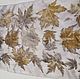 Silk scarf Yellow autumn leaf. Size 189h45 cm. 100% silk, Scarves, Vilnius,  Фото №1