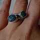 Order Silver ring with green turquoise select size. Zhanat Kim jewelry. Livemaster. . Rings Фото №3