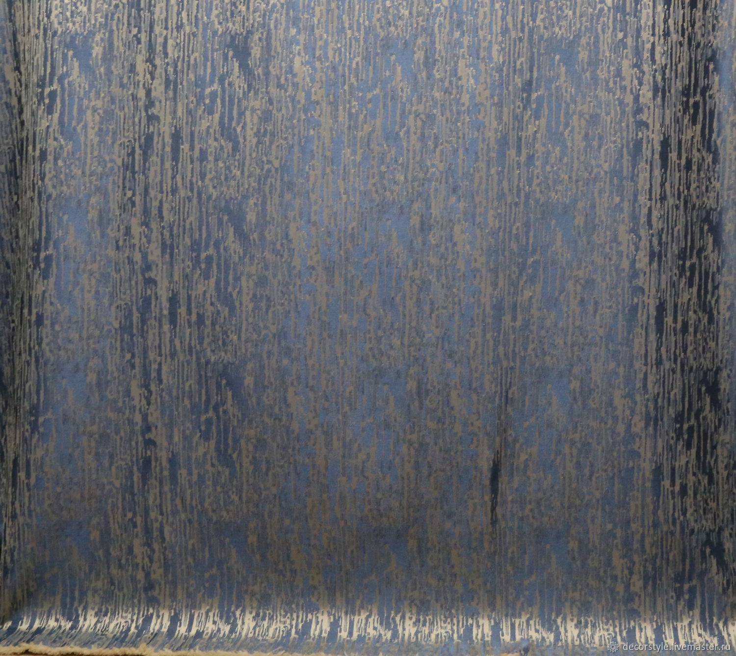 Бежевый с синим. Кора.Ткань для штор.Ткань с разводами купить в ...