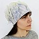 Валяная женская шапочка-бини с помпоном из флиса "Кокетка", Шапки, Сумы,  Фото №1
