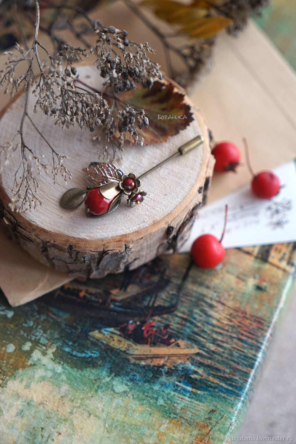 Брошь-иголочка "Ягодка" – заказать на Ярмарке Мастеров – JXJSMRU ...