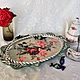 Serving tray wooden oval Roses in silver. Trays. Happiness Gift Shop (kudreshova). Online shopping on My Livemaster.  Фото №2