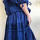 Dress iris blue cotton embroidery and lace. Dresses. PolMary. My Livemaster. Фото №6