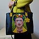 Frida Kahlo. Leather black yellow bag handbag. Classic Bag. Leather  Art  Phantasy. Online shopping on My Livemaster.  Фото №2