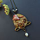 Polymer clay necklace, neck jewelry, art Nouveau. Necklace. decorum11. Online shopping on My Livemaster.  Фото №2