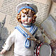 Doll in antique style Little sailor, Dolls, Buzuluk,  Фото №1