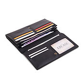 Сумки и аксессуары handmade. Livemaster - original item Flight genuine leather wallet (black). Handmade.