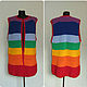 Knitted sleeveless coat ' Rainbow ', vest. Coats. vyazanaya6tu4ka. Online shopping on My Livemaster.  Фото №2