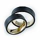 Rings made of black zirconium and yellow gold, Rings, Moscow,  Фото №1