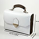 White bag with wood - Elin, women's leather bag. Classic Bag. Lemberg Leather. Online shopping on My Livemaster.  Фото №2