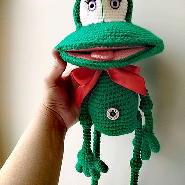Куклы и игрушки ручной работы. Ярмарка Мастеров - ручная работа Лягушка Вязаная frog мягкая игрушка ручной работы детская игрушка. Handmade.