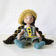 Текстильная кукла в изумрудном платье. Интерьерная кукла. Handsewing.toys (Ирина). Ярмарка Мастеров.  Фото №11