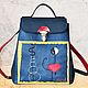 Copy of Leather colored backpack for women girls "Miro". Backpacks. Leather  Art  Phantasy. My Livemaster. Фото №6