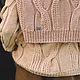 Jerseys: Women's hand-knitted sweater in light beige. Sweaters. Kardigan sviter - женский вязаный свитер кардиган оверсайз. My Livemaster. Фото №4