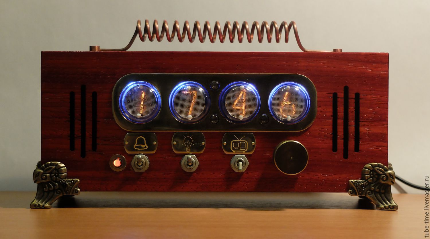 combination panic shear SteamPunk lamp clock with indicators IN-1 with FM radio – купить на Ярмарке  Мастеров – BUPH7COM | Tube clock, Moscow