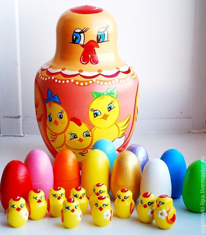 Курочка с цыплятами. Счетный материал