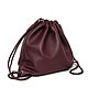 Burgundy soft Leather backpack bag medium Marsala cherry. Backpacks. BagsByKaterinaKlestova (kklestova). Online shopping on My Livemaster.  Фото №2