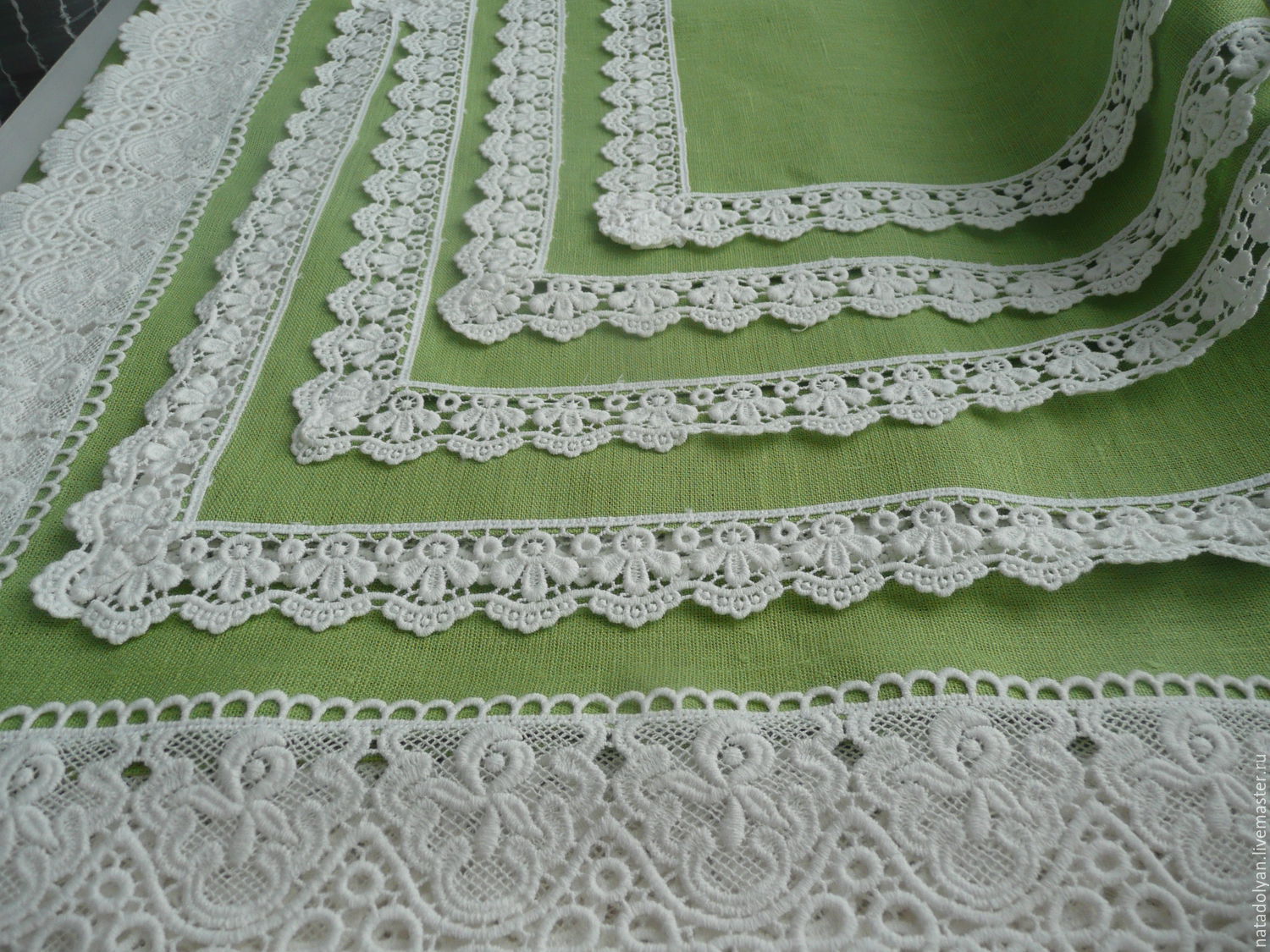 Set linen napkins 'First foliage', Tablecloths, Ivanovo,  Фото №1