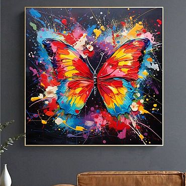 Купить триптих Бабочки - картины из 3х модулей в интернет-магазине Photostena